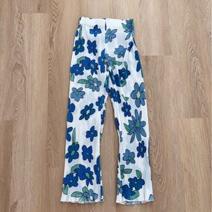 Floral plisse pleated set